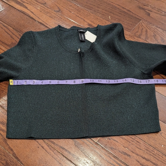 BNWT Needle and Thread Pointelle Knit Crop Cardigan - Emerald - size 10 - Picture 10 of 11